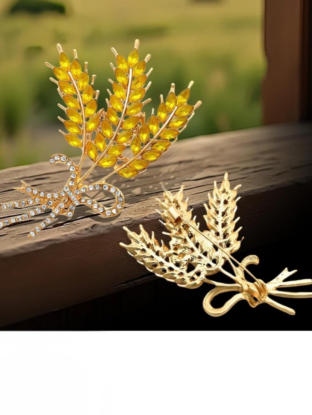 3 Wheat Brooch